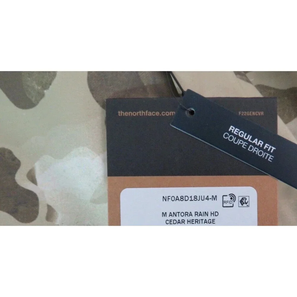 The North Face Men's Antora Dryvent Waterproof Hoodie Rain Jacket Cedar Camo XL